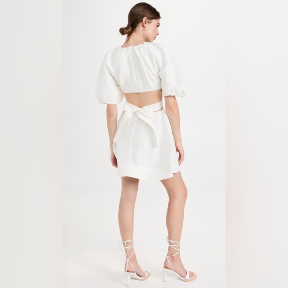 NWT Aje Mimosa Psychedelia Cutout Mini Dress Ivory - Picture 7 of 16